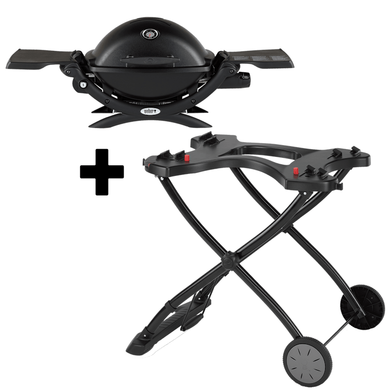 Parrilla A Gas Weber Q 1200 + Carrito Portátil