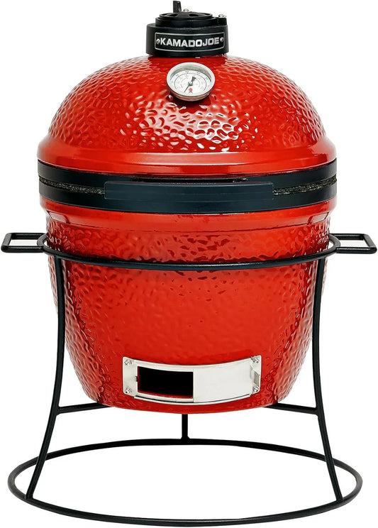 Kamado Joe Jr - Parrilla Portátil Cerámica 13.5" con Soporte - Parrilleros Aficionados