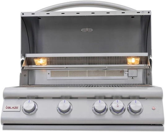 Asador de gas de acero inoxidable Blaze Premium LTE, ideal para parrilla, asados y bbq