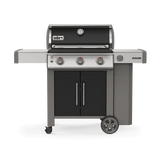 Asador de gas con tres quemadores y termómetro, ideal para parrilla y BBQ en exteriores
