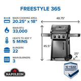 Asador a Gas Napoleon Freestyle 425 – 4 Quemadores, Gas Natural o Propano
