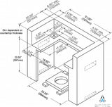 SPIRE Parrilla Empotrada de 5 Quemadores Doble Combustible, Cuerpo Completo en Acero Inoxidable 304