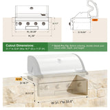 Asador Empotrable a Gas Brand-Man 6 Quemadores 40 Pulgadas