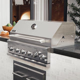 SPIRE Parrilla Empotrada de 5 Quemadores Doble Combustible, Cuerpo Completo en Acero Inoxidable 304
