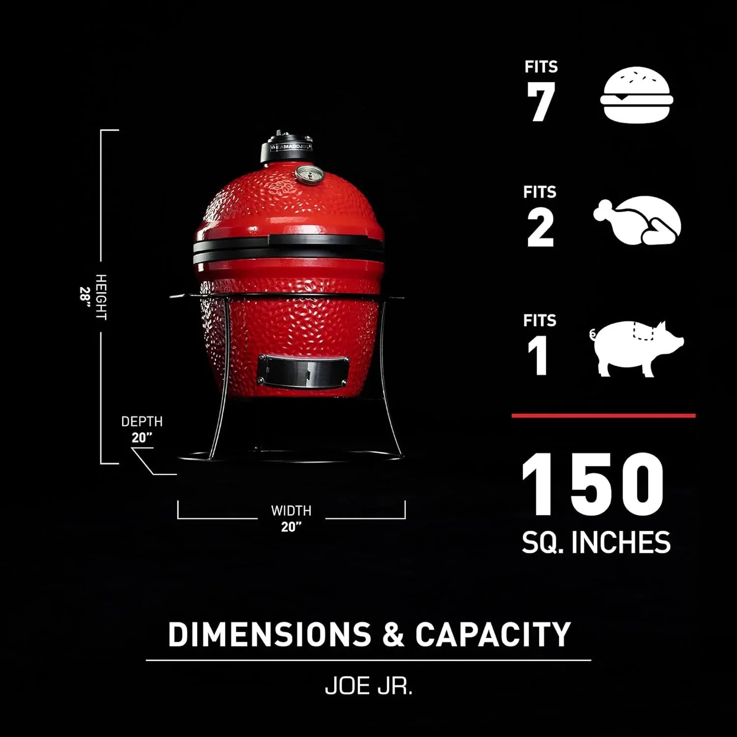 Kamado Joe Jr - Parrilla Portátil Cerámica 13.5" con Soporte - Parrilleros Aficionados
