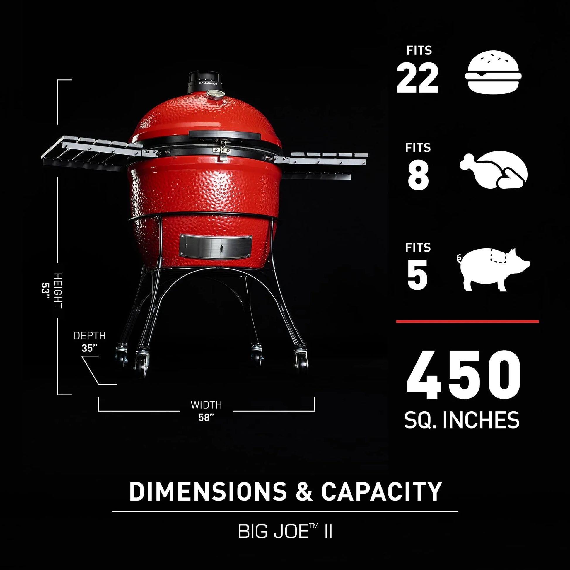 Kamado Joe Big Joe I - Parrilla y Ahumador Cerámica 24" con Carrito - Parrilleros Aficionados