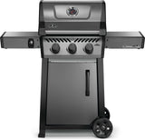 Asador a gas Napoleon con estantes plegables
