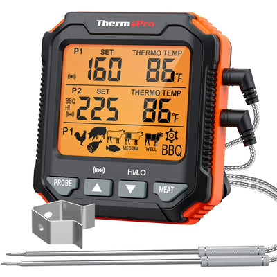 Termómetro Digital ThermoPro TP717 con Doble Sonda para Parrilla y Ahumador