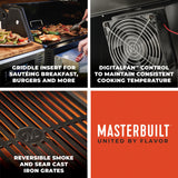 Asador Ahumador Masterbuilt Gravity Series 800 con Plancha y Parrilla