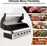 Asador Empotrable a Gas Brand-Man 6 Quemadores 40 Pulgadas