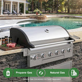 Asador Empotrable a Gas Brand-Man 6 Quemadores 40 Pulgadas