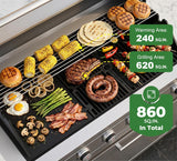 Asador Empotrable a Gas Brand-Man 6 Quemadores 40 Pulgadas