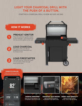 Asador Ahumador Masterbuilt AutoIgnite 545 a Carbón Digital con App