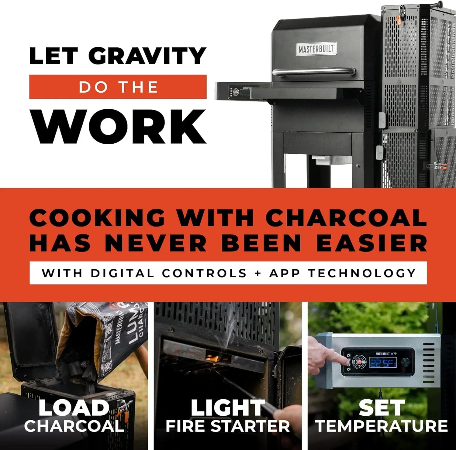 Masterbuilt Gravity Series 600 - Parrilla y Ahumador Digital WiFi a Carbón - Parrilleros Aficionados