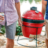Kamado Joe Jr - Parrilla Portátil Cerámica 13.5" con Soporte - Parrilleros Aficionados