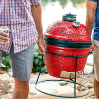 Kamado Joe Jr - Parrilla Portátil Cerámica 13.5" con Soporte - Parrilleros Aficionados