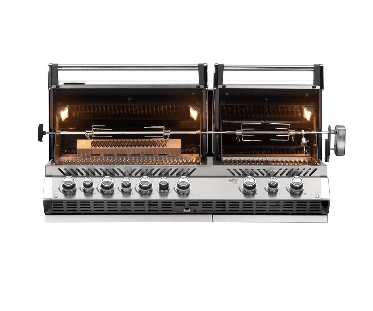 Asador a Gas Empotrable Napoleon BIPRO825 Abierto