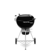 Asador de carbón redondo con tapa y ruedas, ideal para asados, parrilla, bbq y ahumados