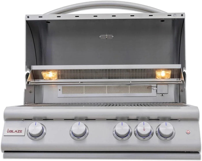 Asador de gas de acero inoxidable Blaze Premium LTE, ideal para parrilla, asados y bbq