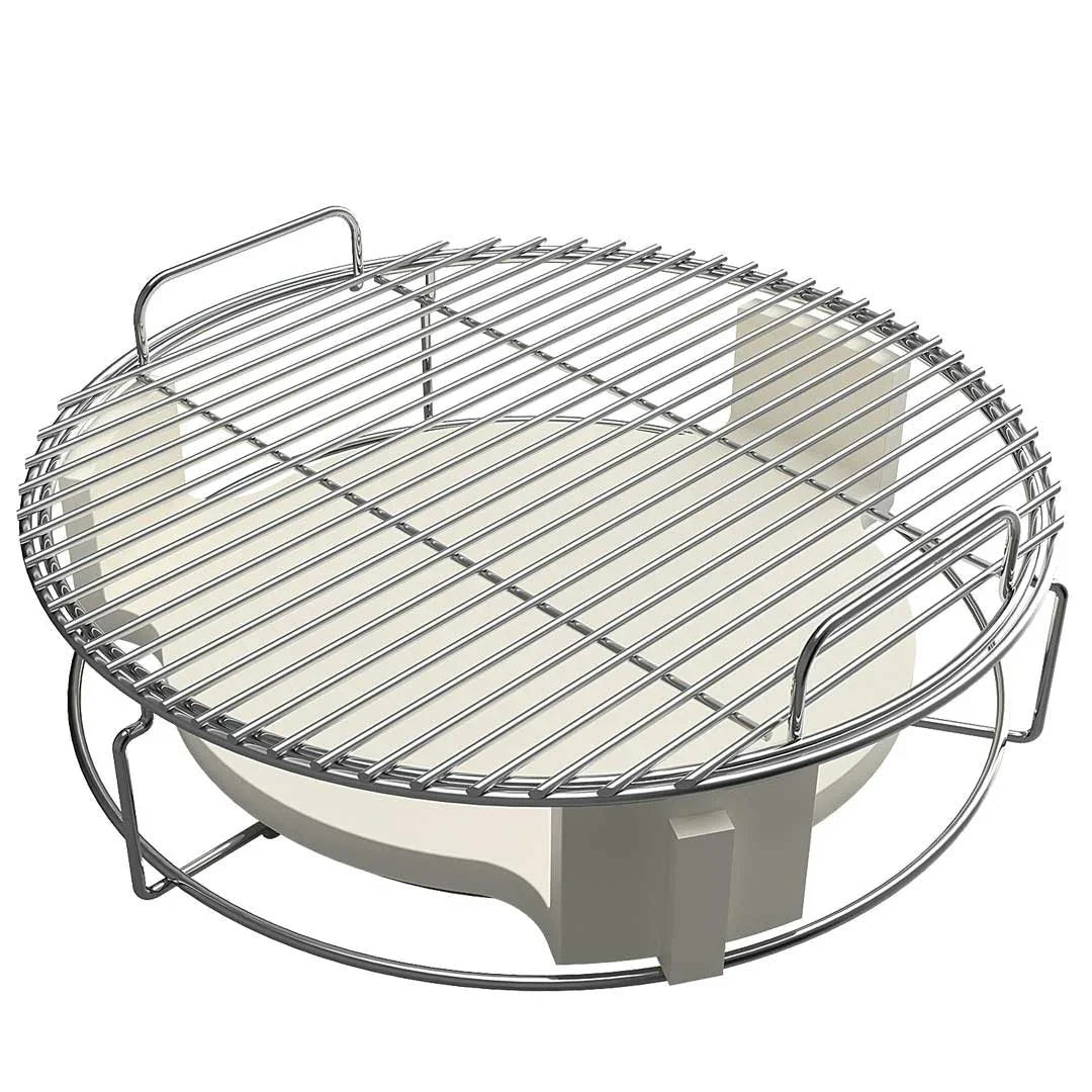 Cesto y conveggtor de una pieza para asador, ideal para parrilla, asados y ahumados