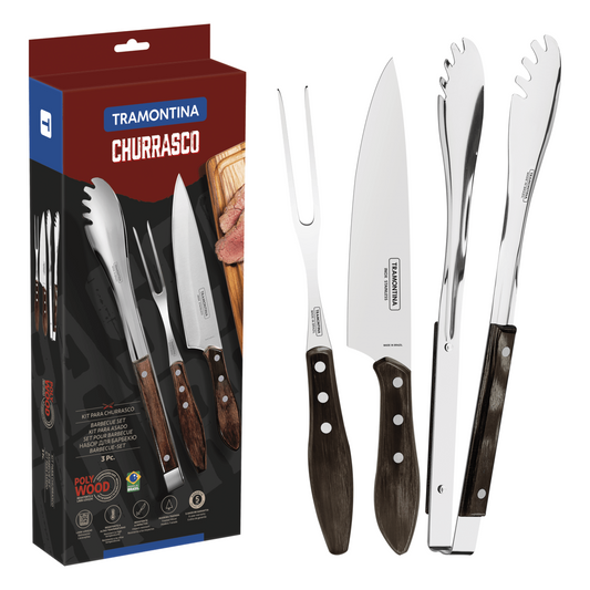 Juego de utensilios para Asado, 3 piezas