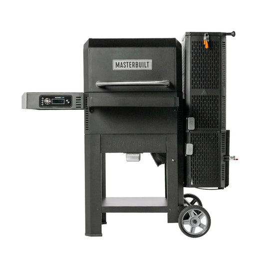 Parrilla y ahumador digital de carbón con control digital, ideal para asados y ahumados BBQ.
