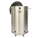Barril asador grande de acero inoxidable con termómetro, ideal para ahumados y parrillas