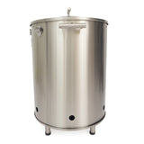 Barril asador jumbo de acero inoxidable para parrilla, ideal para asados y ahumados.