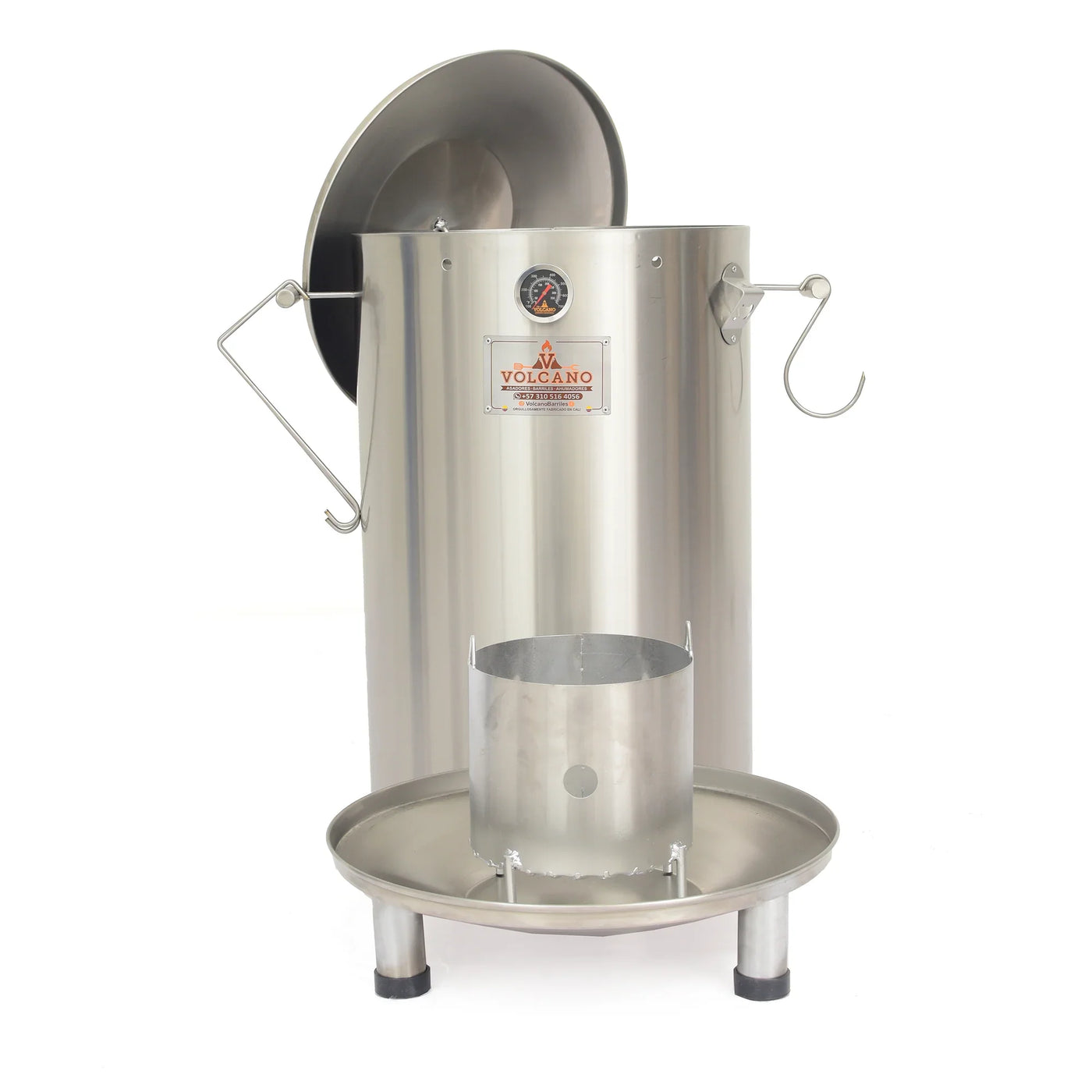 Barril Asador Mediano Acero Inoxidable - Marte