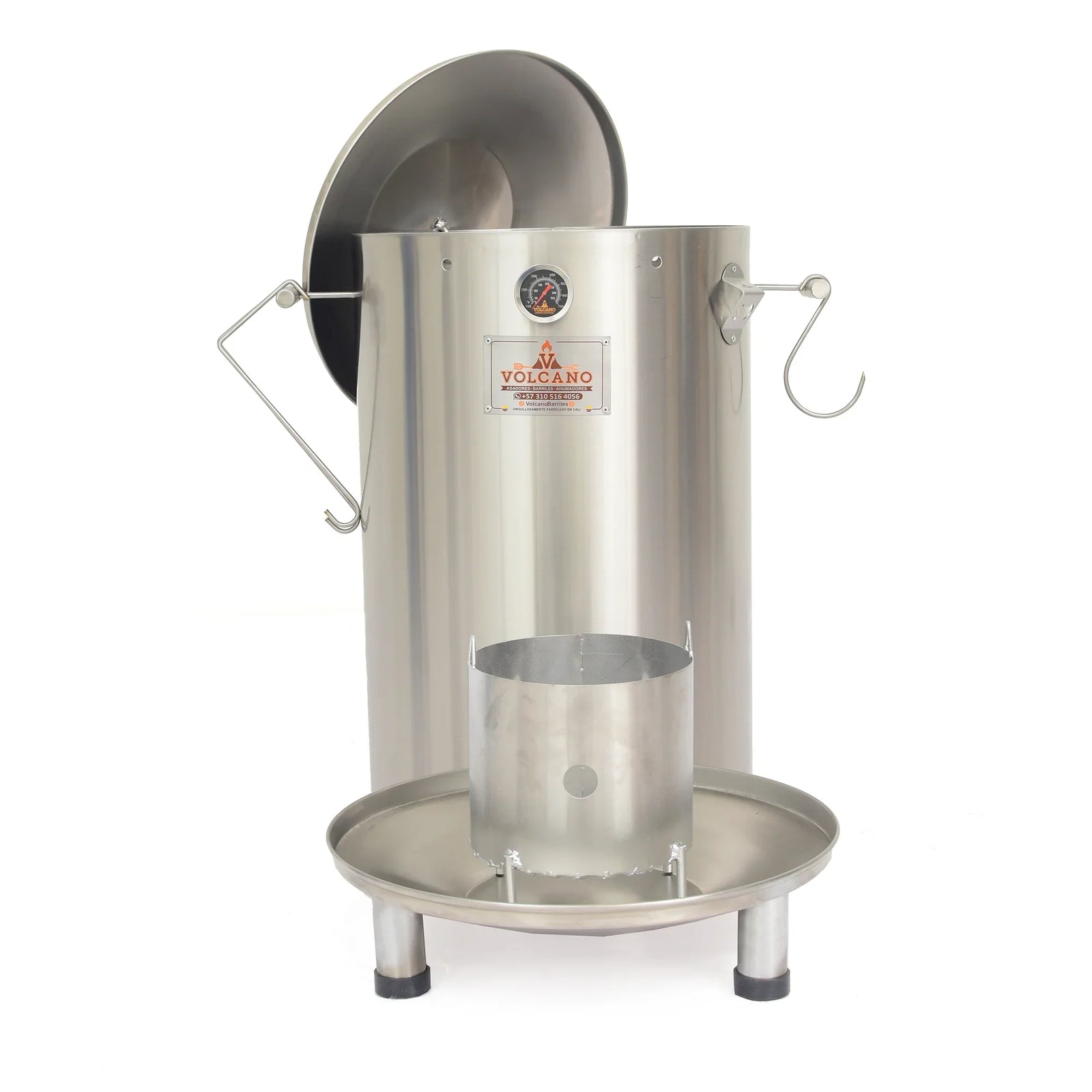 Barril Asador Mediano Acero Inoxidable - Marte