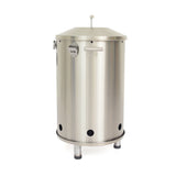 Barril asador mediano de acero inoxidable para asados, parrilla y ahumados