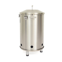 Barril asador mediano de acero inoxidable para asados, parrilla y ahumados