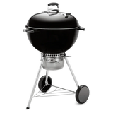 Asador a carbón portátil de color negro, ideal para parrilla, ahumados y BBQ en exteriores