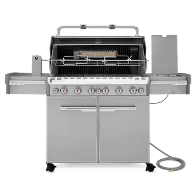 Asador de Gas Summit S-670 con Seis Quemadores y Quemador Lateral (Gas Natural)