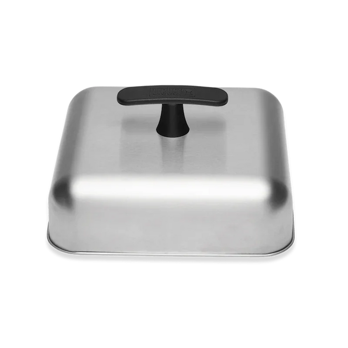 Tapa cuadrada de acero inoxidable para hamburguesas, ideal para asados y parrilla