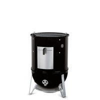 Ahumador negro tipo barril para asados, ideal para parrilla y ahumados al carbón